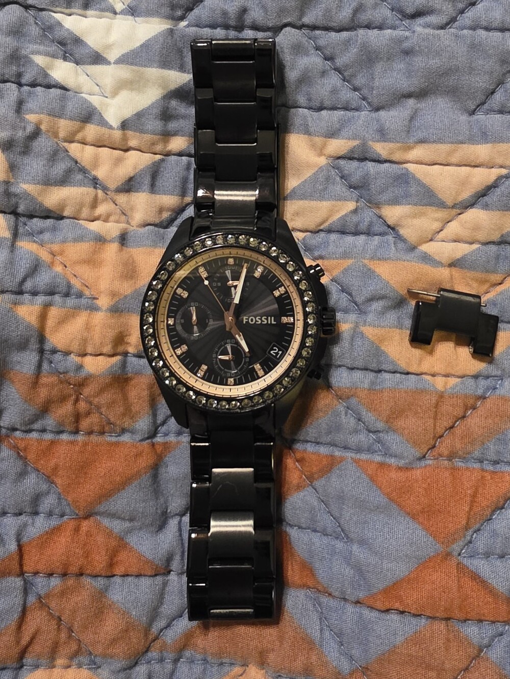 Women's Black Fossil Watch
